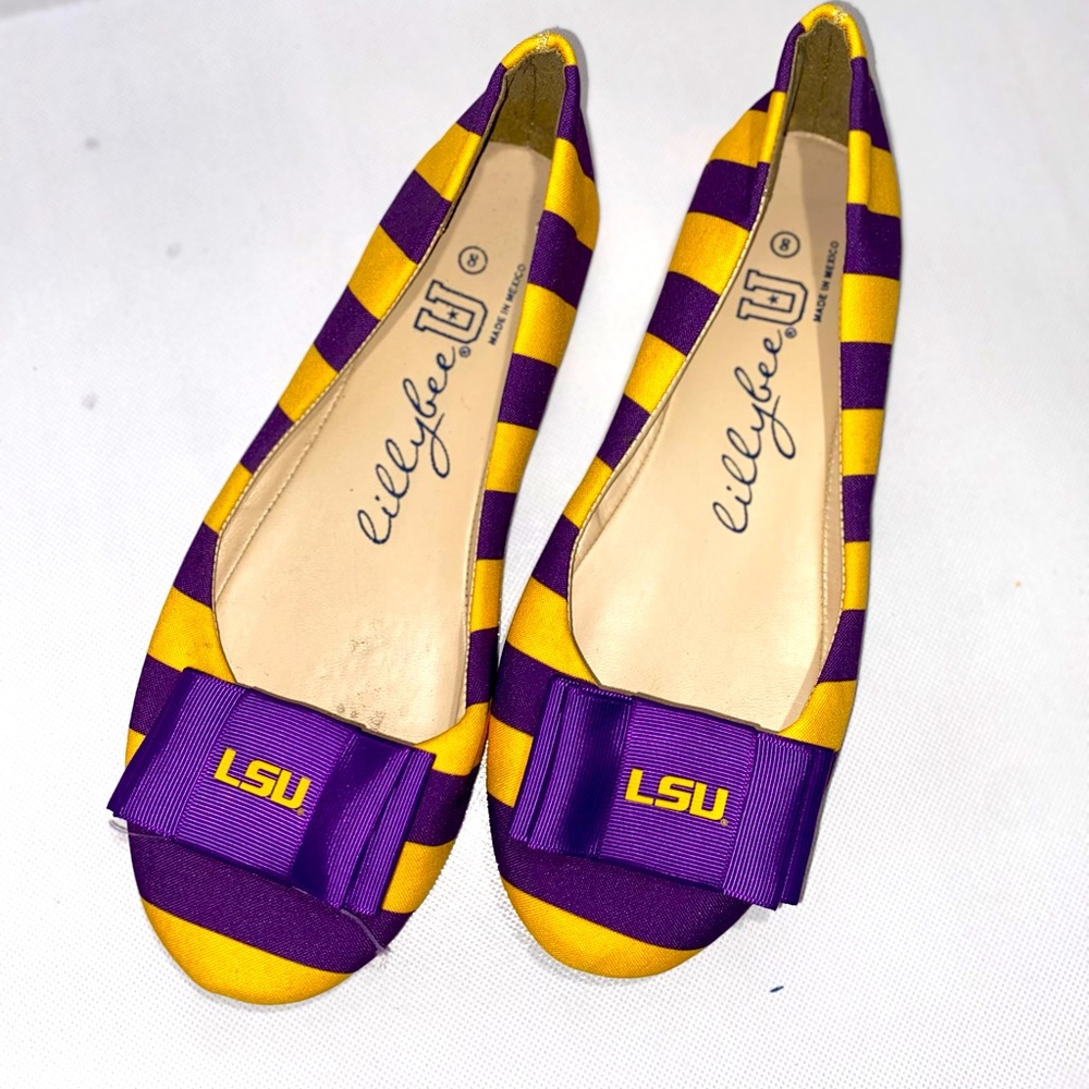 Lilly Bee U - Louisiana state university Womens flat shoes sz 8